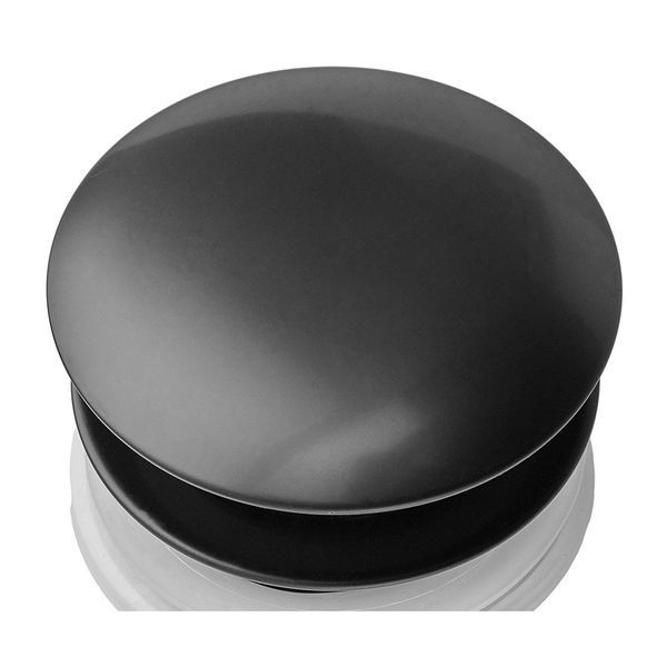 Донний клапан для раковини Zerix BV-01 BLACK 1 1/4'' з переливом автоматичний СLICK-СLACK (Колір чорний) (ZX6016) ZX6016 фото