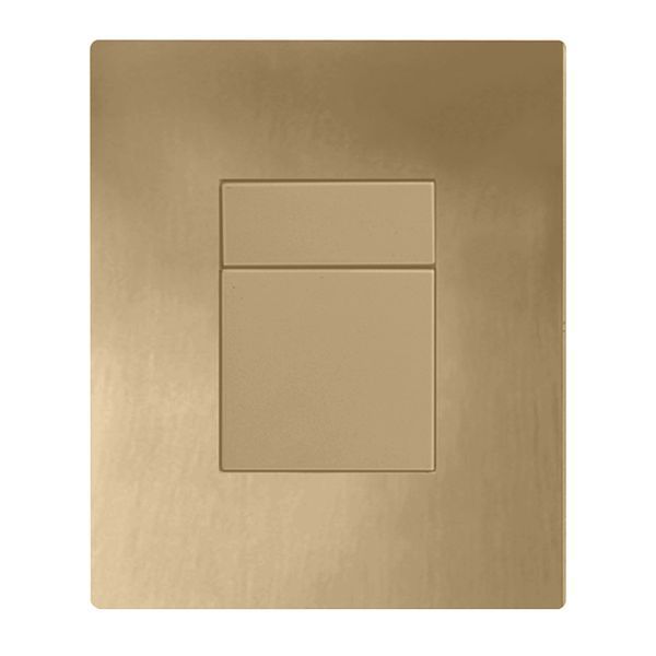 Панель смыва пластиковая Koer KT-0607-12 157x198x3mm, кнопка квадратная (цвет матовое золото) (KR5715) KR5715 фото