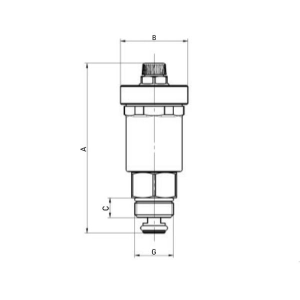 Воздухоотводчик автоматический с клапаном Roho R1302-050N - 1/2" Н (никель) (RO0140) RO0140 фото