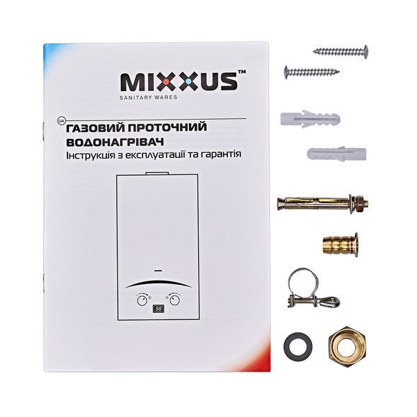 Газовая колонка MIXXUS GWH-0510 BASIC GLASS дымоходная 10 л/мин (панель из стекла с рисунком) (WH0026) WH0026 фото