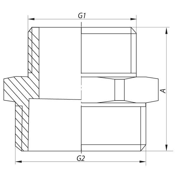 Ниппель редукционный 3/4"x1-1/2" Koer KF.N0816 (KF0043) KF0043 фото