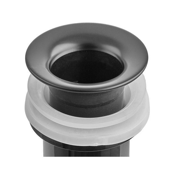 Донний клапан для раковини Zerix BV-01 BLACK 1 1/4'' з переливом автоматичний СLICK-СLACK (Колір чорний) (ZX6016) ZX6016 фото