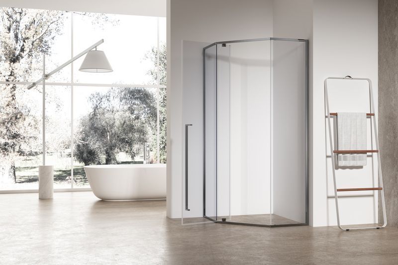 Душевая кабина без поддона Koer SR SC06-90x90x200-TR-07 прозрачное стекло Easy Clean 8мм, графит (KR5366) KR5366 фото