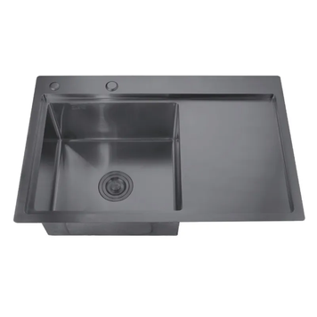 Мойка Zerix ZH7849L-215 Nano-Black (3.0/0.8) из нержавеющей стали (MX1590) MX1590 фото