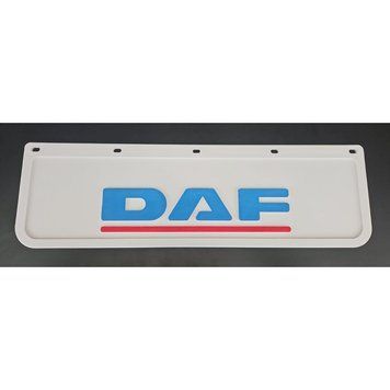 Брызговик белый Daf рельефная надпись синие буквы перед (650х220) (Резина, Турция) 10047с 1905198901с фото