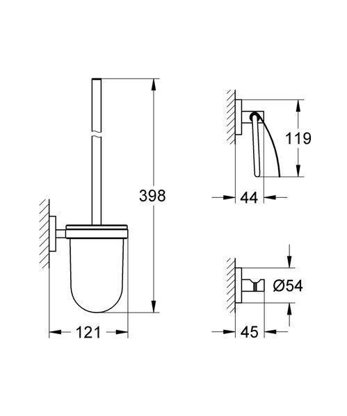 Набір аксесуарів 3 в 1 Grohe Essentials New (40407001) 40407001 фото
