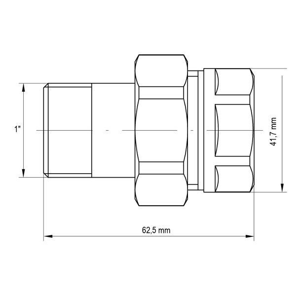 Сгон американка 1" прямой Koer KR.341 (KR0133) KR0133 фото
