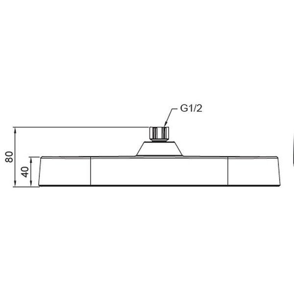 Лійка для душу стельова Koer KP-0401-01-OH 250мм (KR4980) KR4980 фото