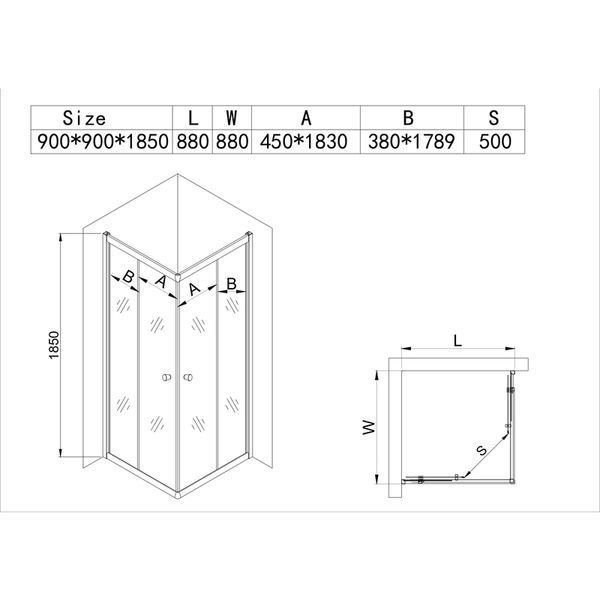Душова кабіна без піддону MIXXUS CUBIC SC01-90x90x185-TR CHROME прозоре скло 4мм NEW (MI8366) MI8366 фото