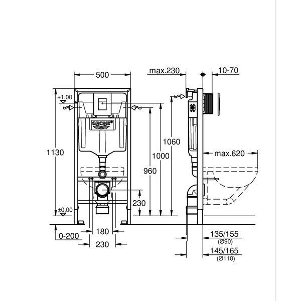 Комплект Grohe Set Унітаз TOPPER-0302-T3 + Інсталяція Grohe Rapid SL 38772001 (38772001TOPPER0302T3) 38772001TOPPER0302T3 фото