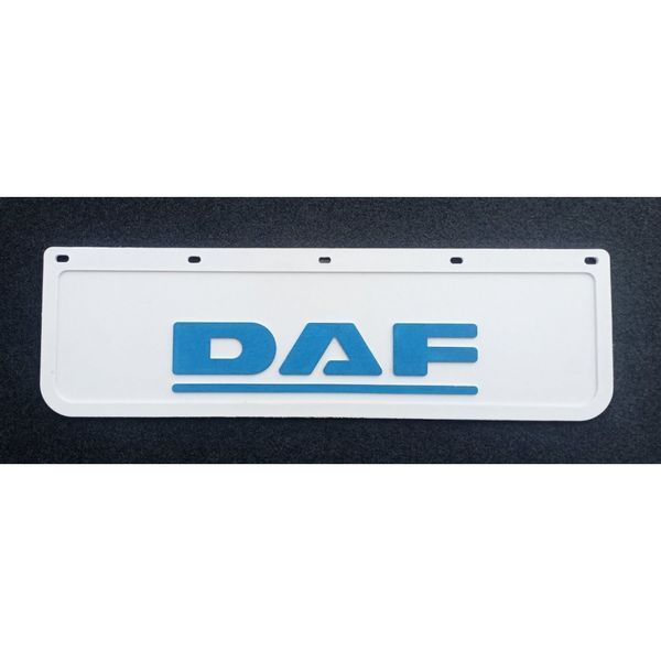 Бризговик білий Daf рельєфний напис сині літери перед (650х220) (Гума, Туреччина) 10047с 1905198901с фото