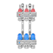 Коллекторный блок с расходомерами и евроконусами Koer KR.1210-3 - 1"x3 WAYS (KR5265) KR5265 фото 1