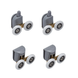 Комплект роликов для кабины Mixxus Rollers SCP04-2x2 Graphite двойной 2 вер.+2 ниж.(серый) (MI8164) MI8164 фото 1