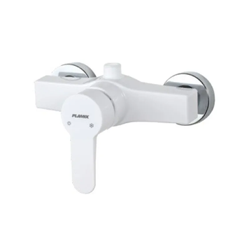Змішувач для душа PLAMIX MARIO-003 SET WHITE (зі шлангом, лійкою та кронштейном) (MX1894) MX1894 фото