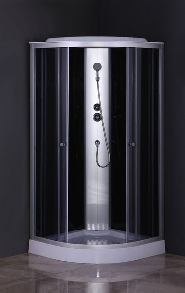 Бокс душевой без гидромассажа Mixxus STRONG SB02-90x90x215-GR SATIN с низким поддоном (MI6887) MI6887 фото