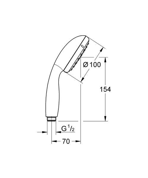 Ручний душ, 2 режими струменю Grohe New Tempesta Classic (26161001) 26161001 фото