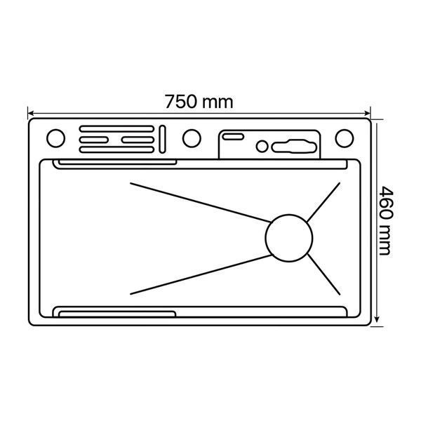 Мийка багатофункціональна Zerix ZH7546-SET-07.SUS304 DECOR з вбудованим змішувачем (ZX5684) ZX5684 фото