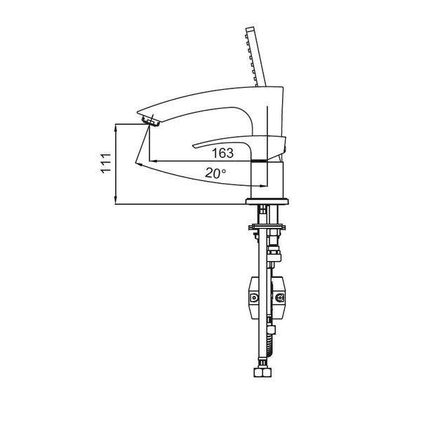 Смеситель на борт ванны Koer KB-43007-05 на 3 отверстия (Цвет черный) (KR3453) KR3453 фото