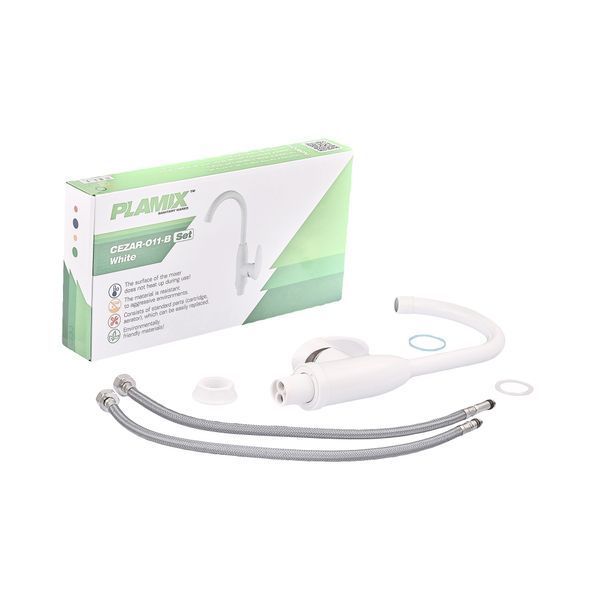 Смеситель для кухни Plamix Cezar-011-B SET White (с подводкой) (PM0667) PM0667 фото