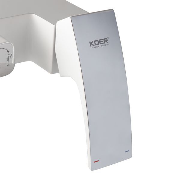 Душова колона KOER KB-56007-04 зі змішувачем, 3 функції (Колір хром+білий) (KR5159) KR5159 фото