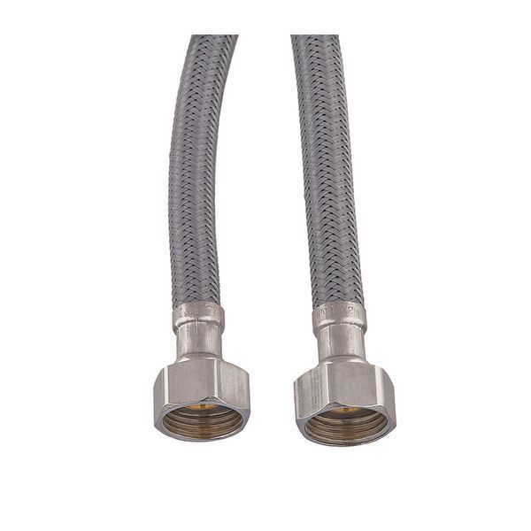 Гнучке підведення Zerix ZHN-02-F1/2"xM10-060 (нейлонове обплетення, гайки нерж) (пара) (ZX5158) ZX5158 фото