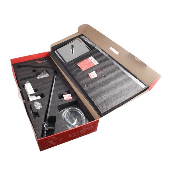 Душова колона KOER KB-56007-04 зі змішувачем, 3 функції (Колір хром+білий) (KR5159) KR5159 фото