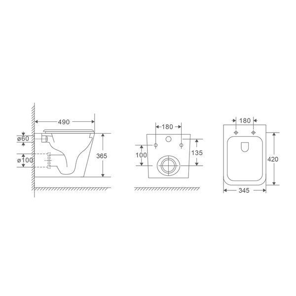 Комплект Grohe Set Унітаз QUADRO-0301-T3 + Інсталяція 38536001 + панель 38732000 (38536001QUADRO0301T3) 38536001QUADRO0301T3 фото
