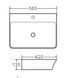 Умывальник накладной керамический Mixxus Premium Bevel-0202 с переливом 560x415x125mm (MP6481) MP6481 фото 2