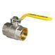 Кран кульовий KOER KR.214.G - 1 1/2" FF ГГВ YELLOW, ручка "важіль" жовта (KR0136) KR0136 фото 3