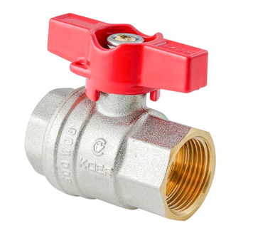 Кран кульовий ГГМ Koer Extreme KE.217-20 - 3/4" FF ручка "метелик" червона (KR5757) KR5757 фото