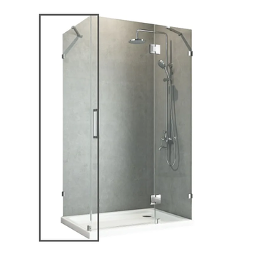 Бічна стінка до кабіни Koer SR SW04-90x200-TR-07 прозоре скло Easy Clean 10мм, графіт (KR5391) KR5391 фото