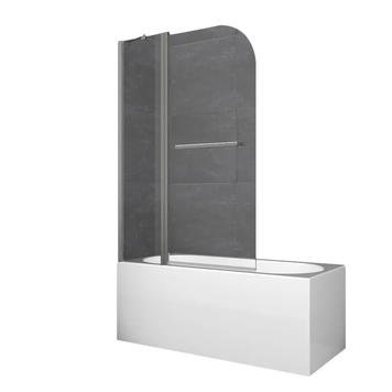 Шторки скляні на ванну Koer SR BS04-95x140-TR-07 прозоре скло 6мм, графіт (KR5404) KR5404 фото