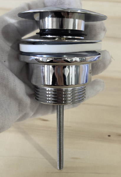 Донный клапан для раковины Zerix BV-03 1 1/4'' универсальный (с/без перл) СLICK-СLACK (Цвет хром) (ZX6019) ZX6019 фото