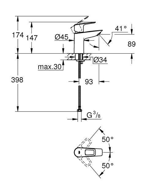 Смеситель для раковины Grohe BauLoop New S-размера (23337001) 23337001 фото