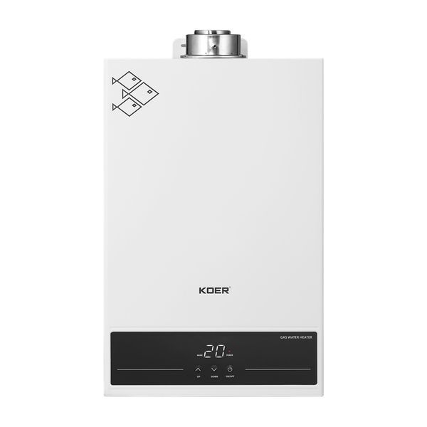 Газовая колонка KOER KWH.G0312 TURBO WHITE турбированная 12 л/мин, цвет белый (KR5557) KR5557 фото