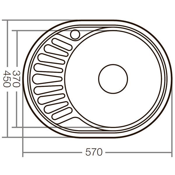 Мойка кухонная Zerix Z5745-06-160E (Satin) (ZX1588) ZX1588 фото