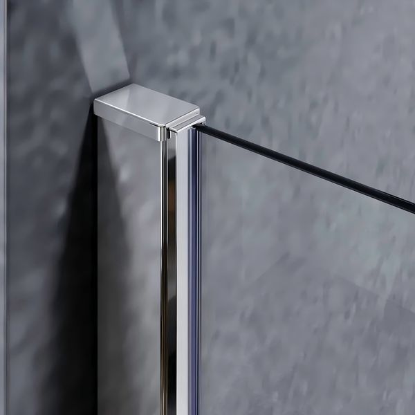 Шторки стеклянные на ванну Koer SR BS05-90x140-TR-01 прозрачное стекло Easy Clean 6мм, хром (KR5372) KR5372 фото