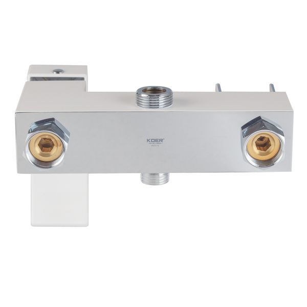 Душевая колонна KOER KB-58007-04 со смесителем водопад, 3 функции (Цвет хром+белый) (KR5161) KR5161 фото