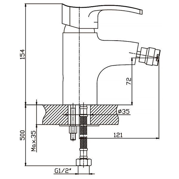 Смеситель для биде Haiba Focus 002 (HB0112) HB0112 фото