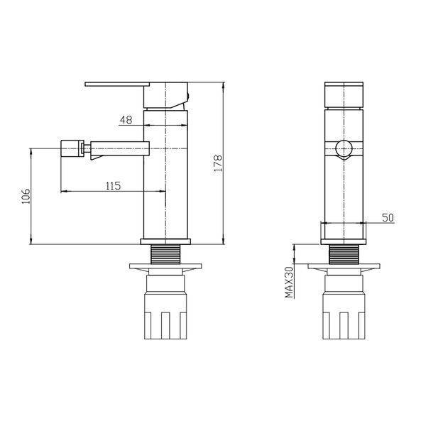 Змішувач для біде Mixxus Relax 002 (Nut) (MI6252) MI6252 фото