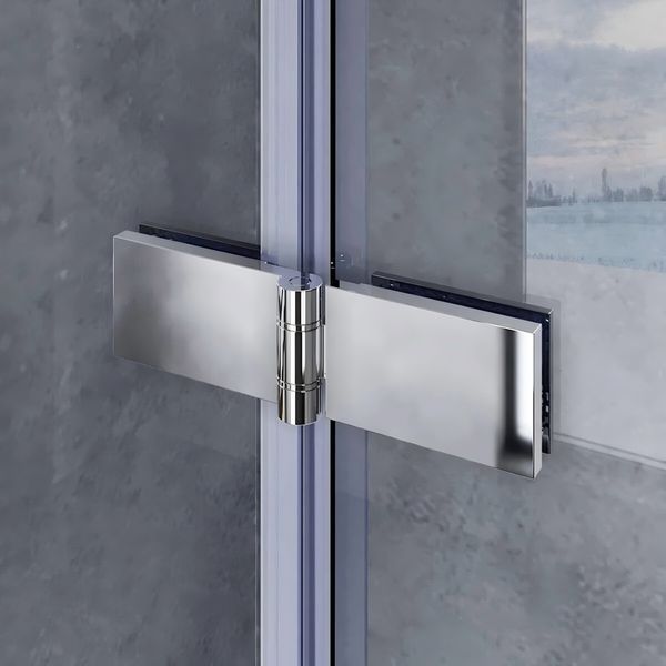 Шторки стеклянные на ванну Koer SR BS05-90x140-TR-01 прозрачное стекло Easy Clean 6мм, хром (KR5372) KR5372 фото