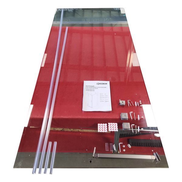 Бічна стінка до кабіни Koer SR SW04-90x200-TR-07 прозоре скло Easy Clean 10мм, графіт (KR5391) KR5391 фото