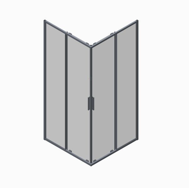 Душевая кабина без поддона Koer SR SC10-90x90x195-TR-12 прозрачное стекло Easy Clean 6мм, матовое золото (KR5943) KR5943 фото