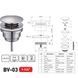 Донный клапан для раковины Zerix BV-03 1 1/4'' универсальный (с/без перл) СLICK-СLACK (Цвет хром) (ZX6019) ZX6019 фото 5