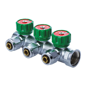Колектор вентильний з фитингом Koer KR.1121-3 3/4"x3 ways (KR2651) KR2651 фото