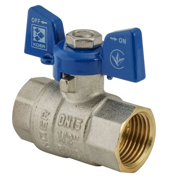 Кран кульовий Koer 1/2" ГГМ (KR.217.B) синій (KR2719) KR2719 фото