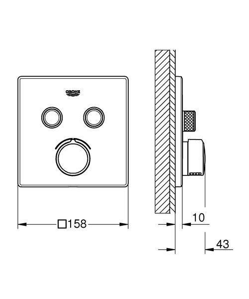 Смеситель скрытого монтажа на 2 потребителя Grohe SmartControl Mixer (29148000) 29148000 фото