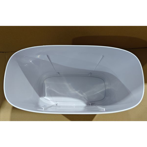 Відро для сміття сенсорне овальне Mixxus Flat-TC0109 White 9 л колір білий (MI7074) MI7074 фото