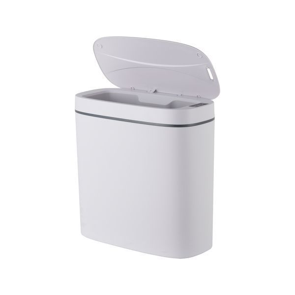 Відро для сміття сенсорне овальне Mixxus Flat-TC0109 White 9 л колір білий (MI7074) MI7074 фото