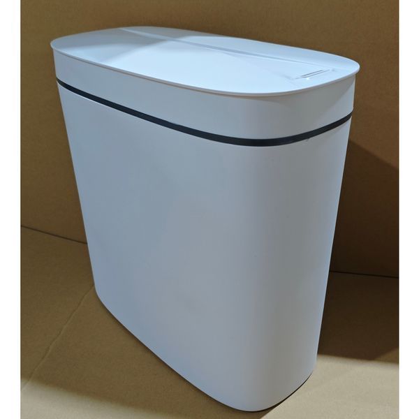 Відро для сміття сенсорне овальне Mixxus Flat-TC0109 White 9 л колір білий (MI7074) MI7074 фото